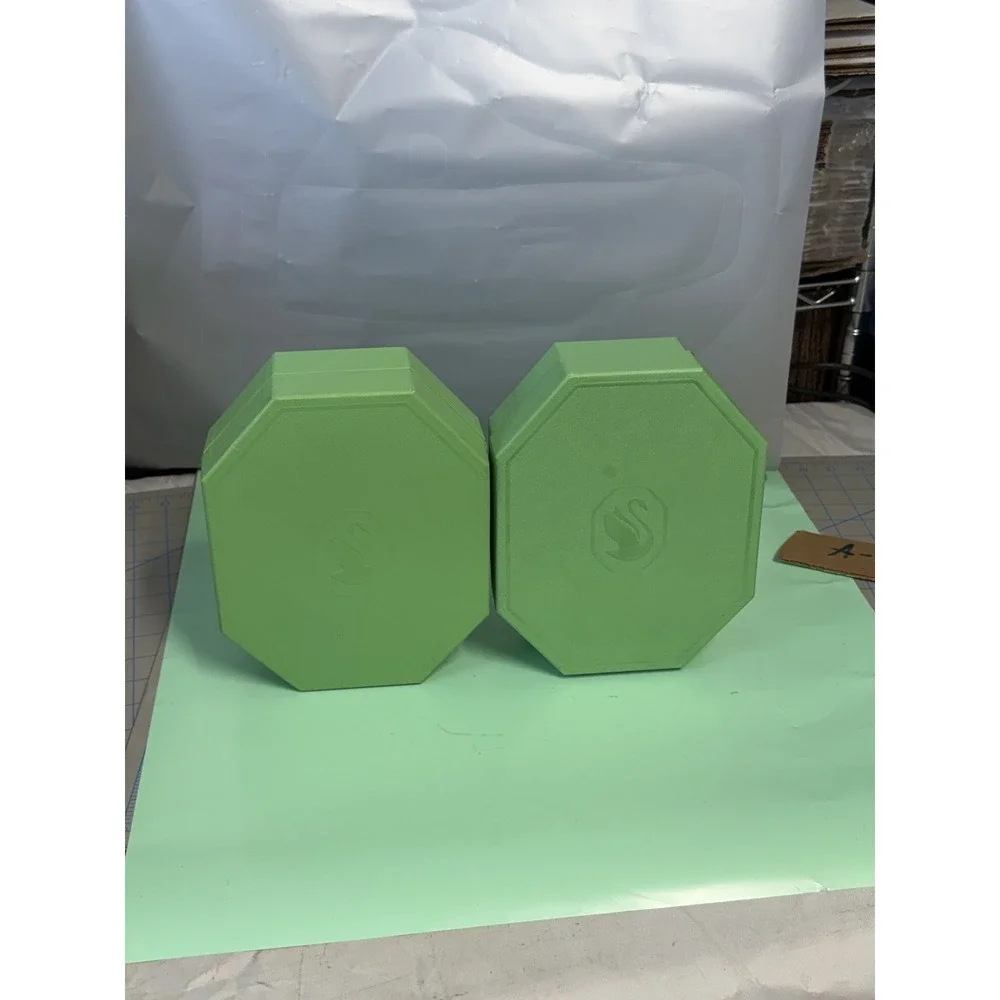 2x Swarovski Octagon Jewelry Box Green Swan Logo Holder Case Storage Organizer